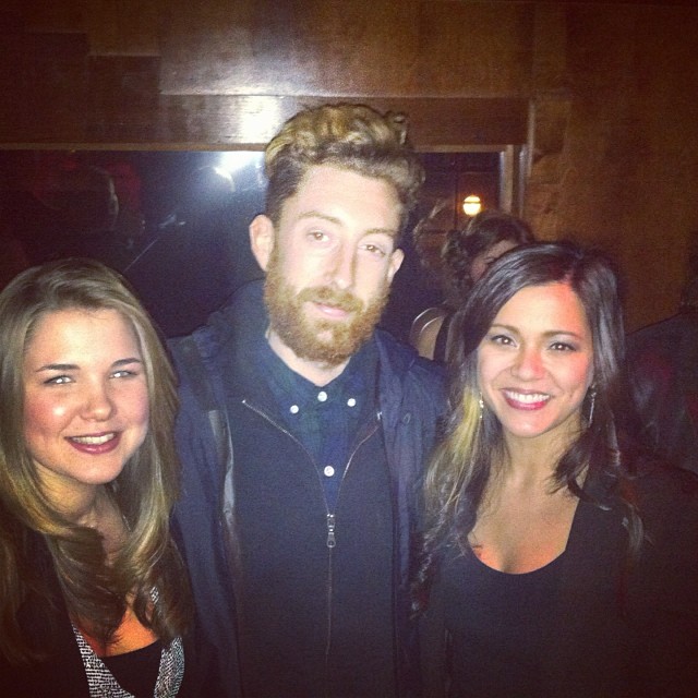 Jeff Apruzzese of Passion Pit with some Opera Staff (Left: Ashley Right: Shelby)